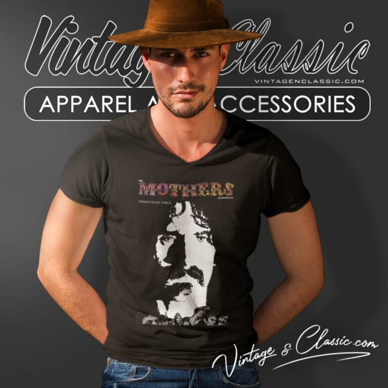 Frank Zappa Absolutely Free V Neck TShirt Frank Zappa Absolutely Free V Neck TShirt