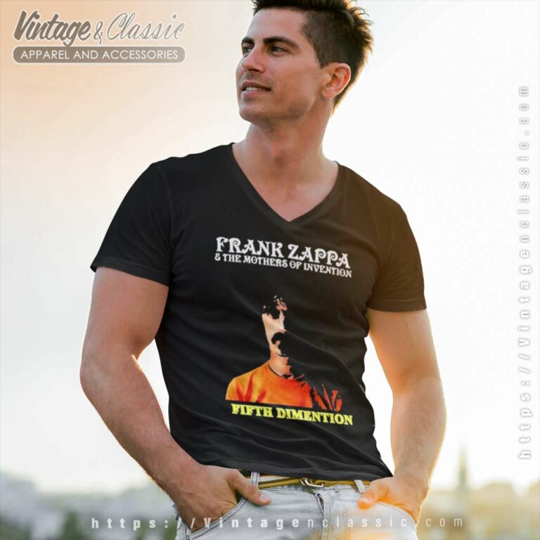 Frank Zappa Fifth Dimension V Neck TShirt Frank Zappa Fifth Dimension V Neck TShirt