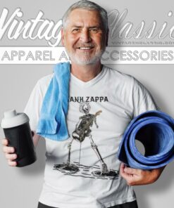 Frank Zappa Fire Skull V Neck TShirt