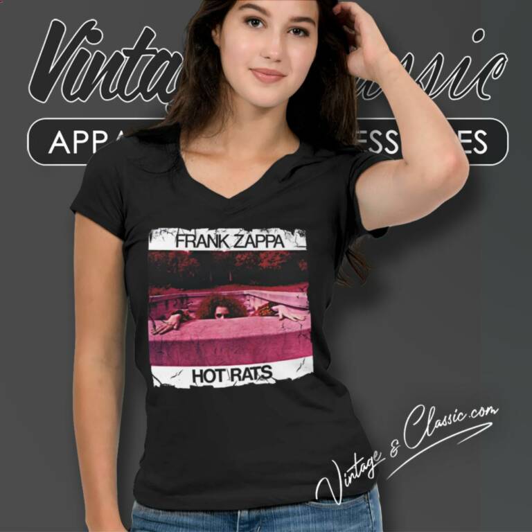 Frank Zappa Hot Rats Album V Neck TShirt Frank Zappa Hot Rats Album V Neck TShirt