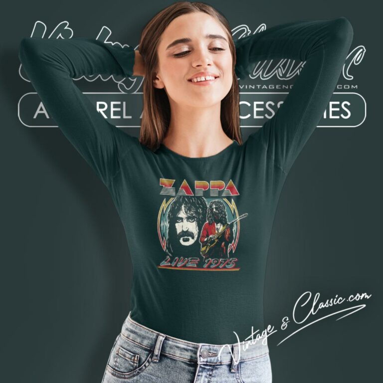 Frank Zappa Live 1975 Long Sleeve Tee Frank Zappa Live 1975 Long Sleeve Tee