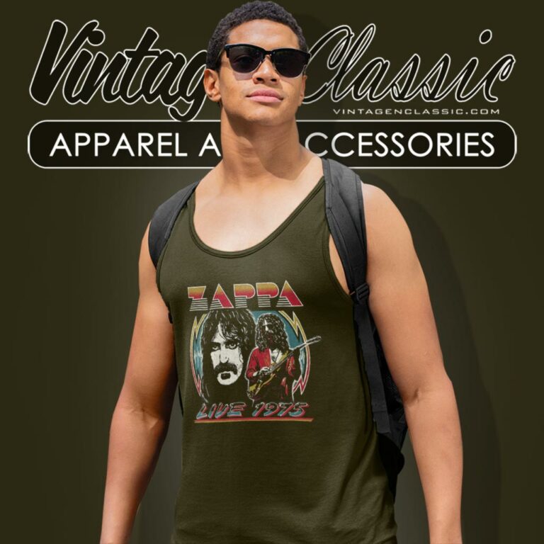 Frank Zappa Live 1975 Tank Top Racerback Frank Zappa Live 1975 Tank Top Racerback