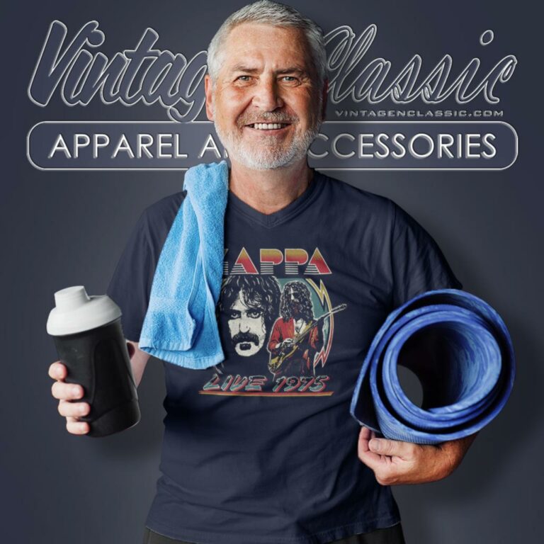 Frank Zappa Live 1975 V Neck TShirt Frank Zappa Live 1975 V Neck TShirt