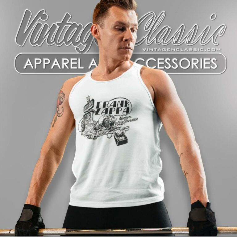 Frank Zappa Overnite Motel Tank Top Racerback Frank Zappa Overnite Motel Tank Top Racerback
