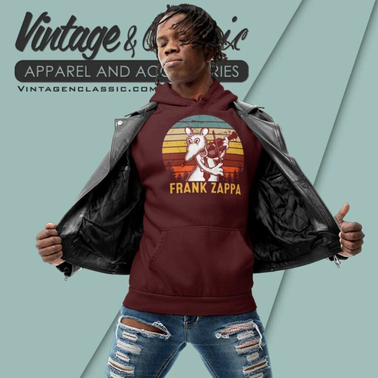 Frank Zappa Playing Violin Rat Hoodie Frank Zappa Playing Violin Rat Hoodie