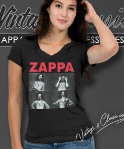 Frank Zappa Poster Shirt 5 Frank Zappa Poster V Neck TShirt