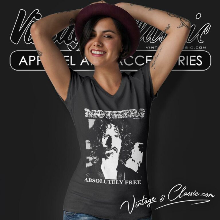 Frank Zappa Shirt Absolutely Free V Neck TShirt 1 Frank Zappa Shirt Absolutely Free V Neck TShirt 1