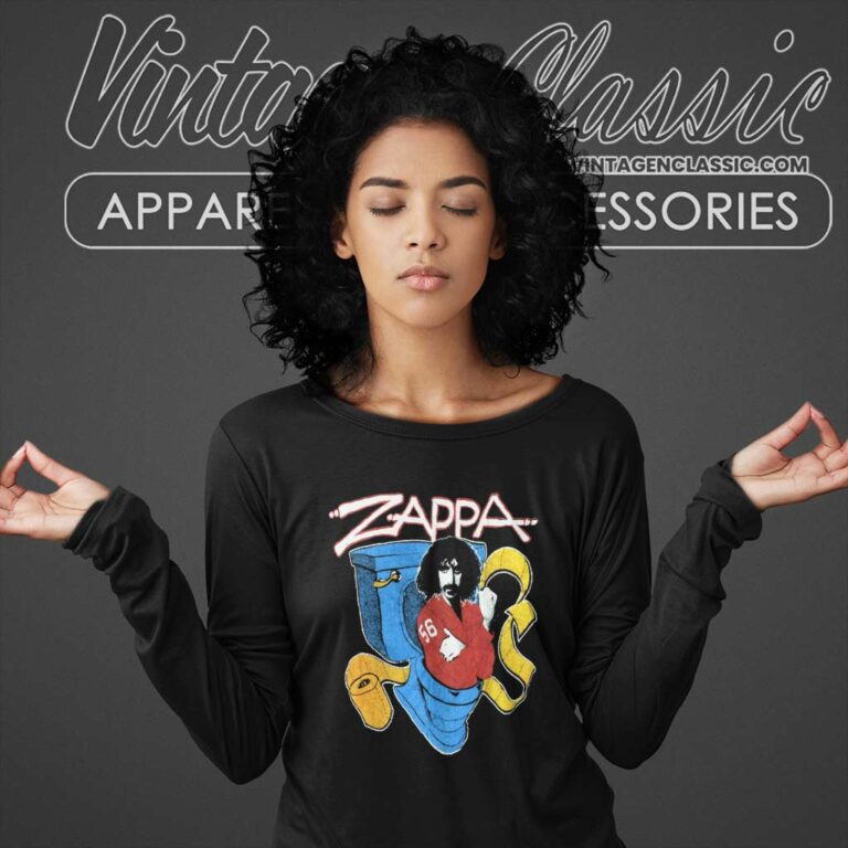 Frank Zappa Shirt Phi Zappa Krappa Toilet Long Sleeve Tee Frank Zappa Shirt Phi Zappa Krappa Toilet Long Sleeve Tee
