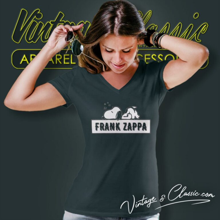 Frank Zappa Snoopy V Neck TShirt Frank Zappa Snoopy V Neck TShirt