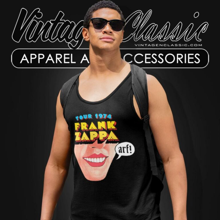 Frank Zappa Tour 1974 Tank Top Racerback Frank Zappa Tour 1974 Tank Top Racerback