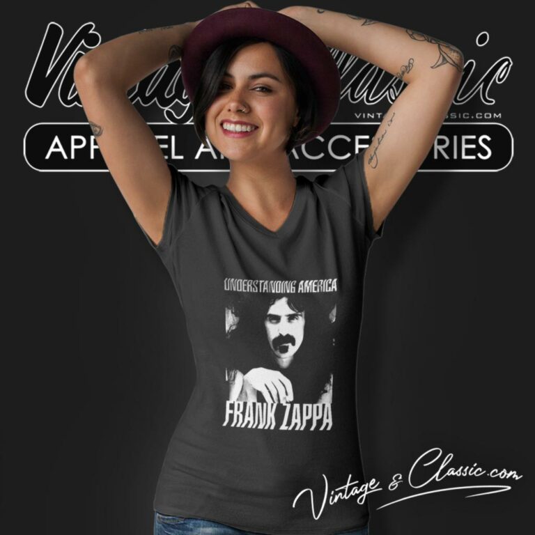 Frank Zappa Understanding America V Neck TShirt Frank Zappa Understanding America V Neck TShirt