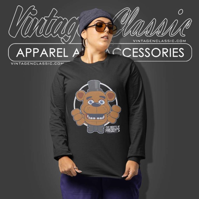 Freddy Fazbear Face And Hands Long Sleeve Tee Freddy Fazbear Face And Hands Long Sleeve Tee