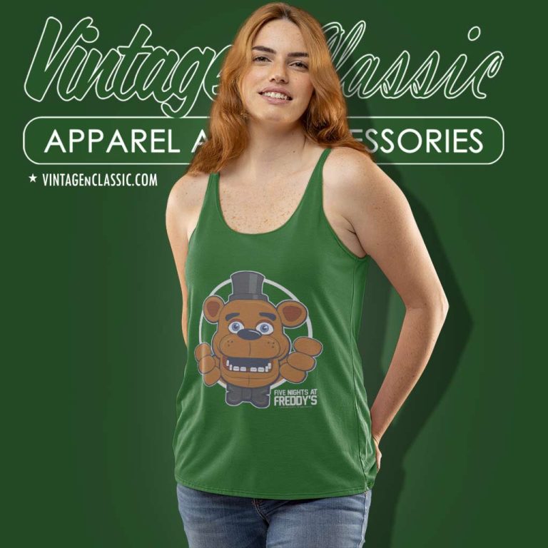 Freddy Fazbear Face And Hands Tank Top Racerback Freddy Fazbear Face And Hands Tank Top Racerback