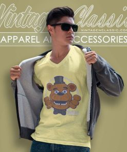 Freddy Fazbear Face And Hands V Neck TShirt