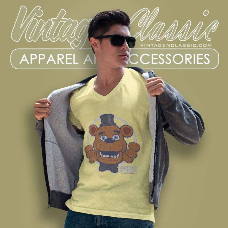 Freddy Fazbear Face And Hands V Neck TShirt Freddy Fazbear Face And Hands V Neck TShirt