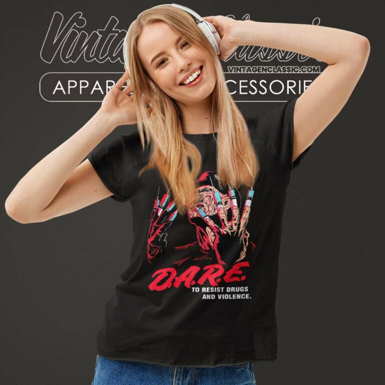 Freddy Krueger Dare Horror Halloween Women TShirt Freddy Krueger Dare Horror Halloween Women TShirt