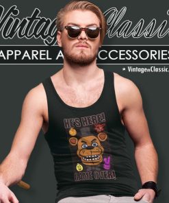 Freddys Hes Here Game Over Tank Top Racerback