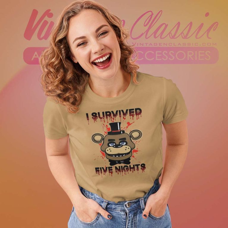 Freddys I Survived Five Night Women TShirt Freddys I Survived Five Night Women TShirt