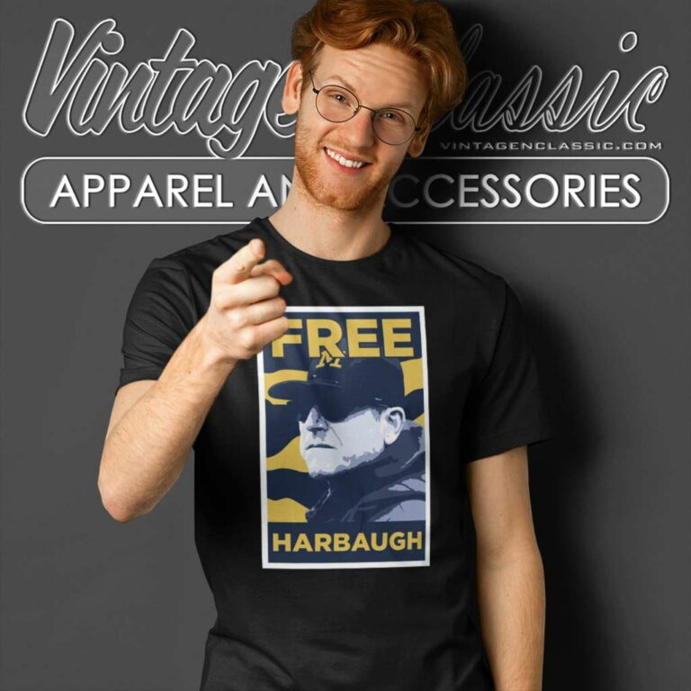 Free Coach Jim Harbaugh Michigan Football Coach T Shirt Free Coach Jim Harbaugh Michigan Football Coach T Shirt