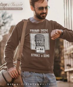 Free Donald Trump Strike 3 Dems Pro Maga Sweatshirt