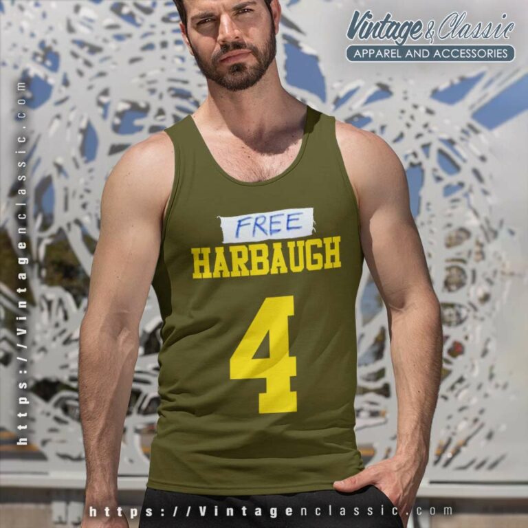 Free Harbaugh 4 Jj Mccarthy Michigan Wolverines Tank Top Racerback Free Harbaugh 4 Jj Mccarthy Michigan Wolverines Tank Top Racerback