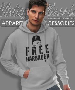 Free Harbaugh Michigan Wolverines The Big House Hoodie