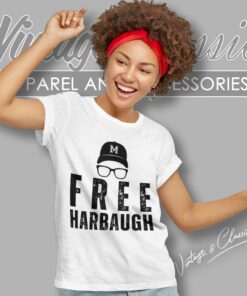 Free Harbaugh Michigan Wolverines The Big House Women TShirt