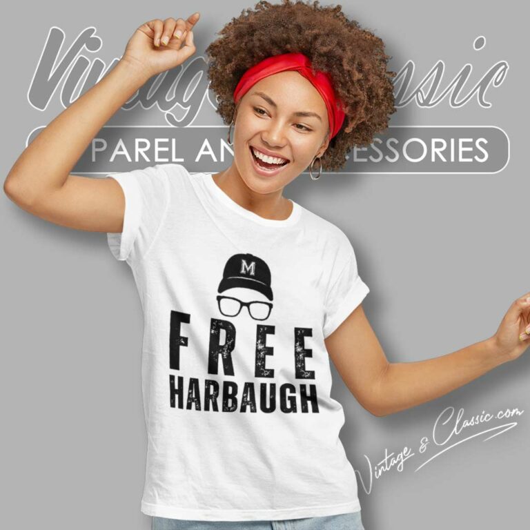 Free Harbaugh Michigan Wolverines The Big House Women TShirt Free Harbaugh Michigan Wolverines The Big House Women TShirt