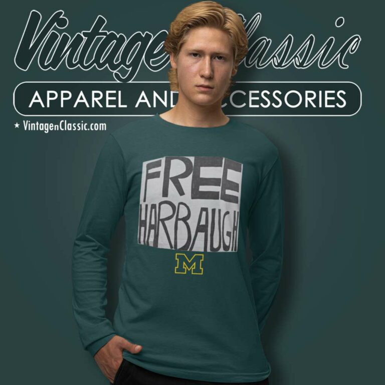 Free Harbaugh Shirt Michigan Coach Scandal Long Sleeve Tee Free Harbaugh Shirt Michigan Coach Scandal Long Sleeve Tee