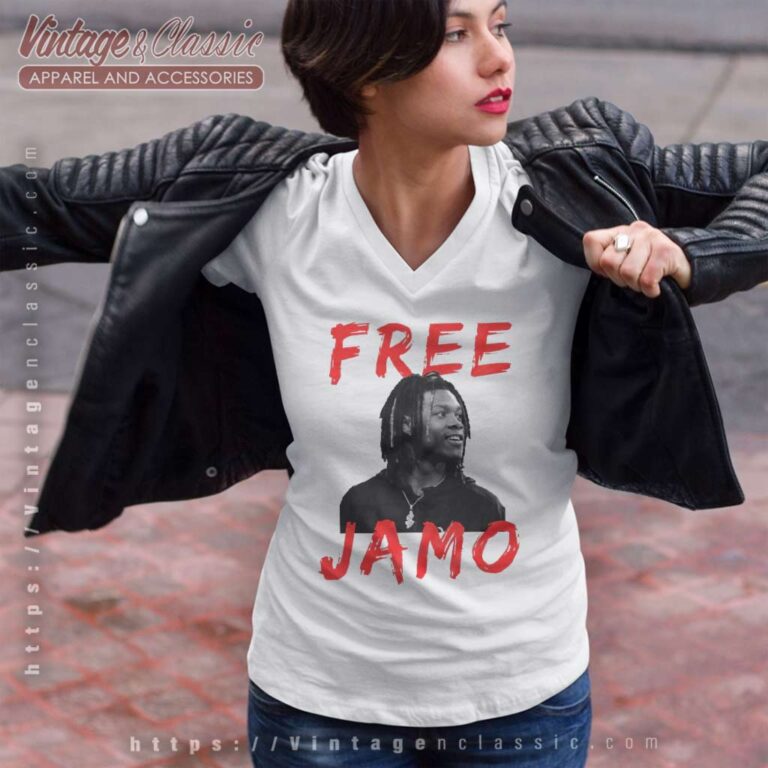 Free Jamo Portrait V Neck TShirt Free Jamo Portrait V Neck TShirt