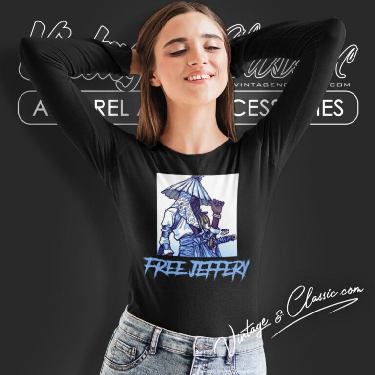 Free Jeffery Young Thug Graphic Long Sleeve Tee Free Jeffery Young Thug Graphic Long Sleeve Tee