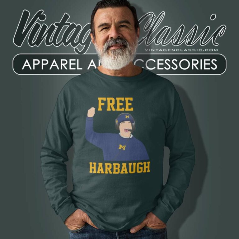 Free Jim Harbaugh Shirt Support Harbaugh Long Sleeve Tee Free Jim Harbaugh Shirt Support Harbaugh Long Sleeve Tee
