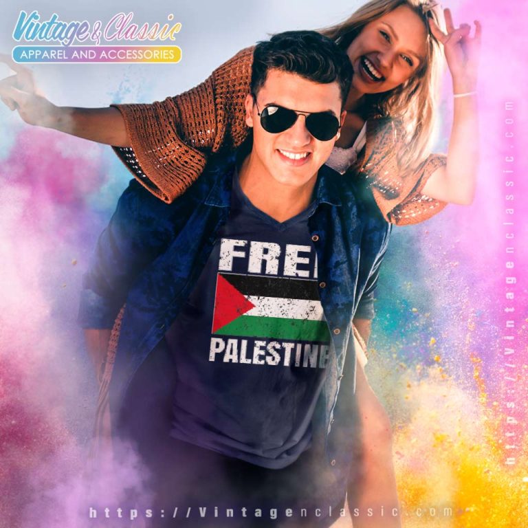 Free Palestine Arabic Big Palestine Flag Free Gaza V Neck TShirt Free Palestine Arabic Big Palestine Flag Free Gaza V Neck TShirt