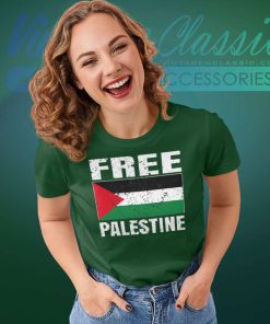 Free Palestine Arabic Big Palestine Flag Free Gaza Shirt 6 Free Palestine Arabic Big Palestine Flag Free Gaza Women TShirt