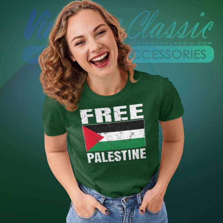 Free Palestine Arabic Big Palestine Flag Free Gaza Women TShirt Free Palestine Arabic Big Palestine Flag Free Gaza Women TShirt
