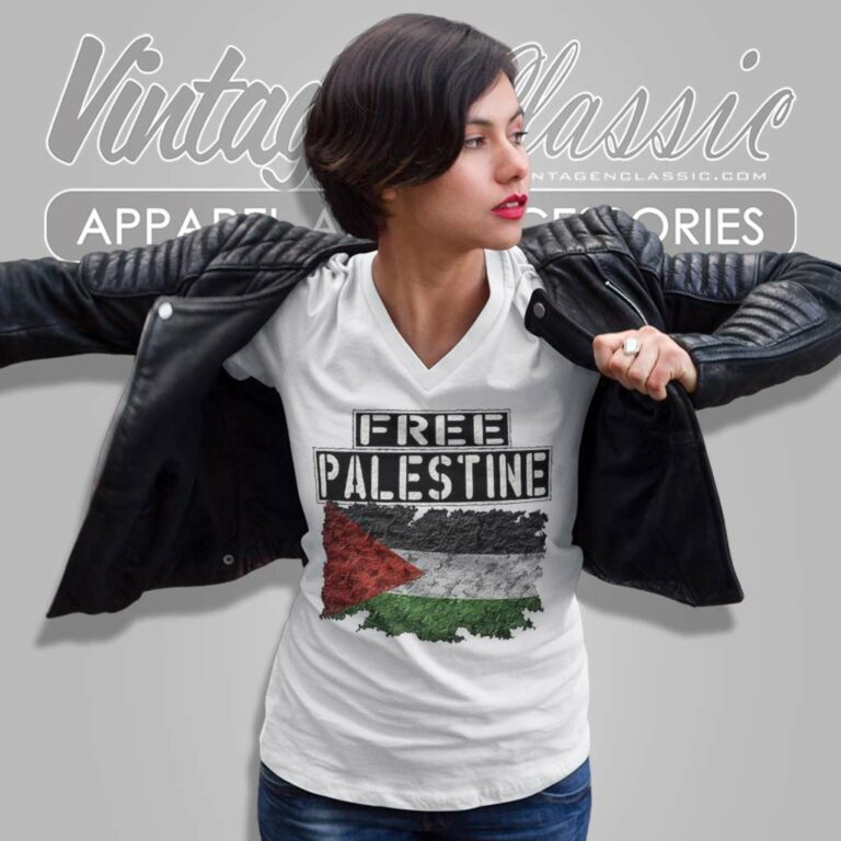 Free Palestine Ceasefire Now V Neck TShirt Free Palestine Ceasefire Now V Neck TShirt