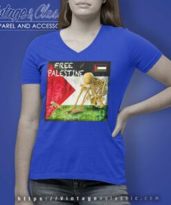 Free Palestine Charity V Neck TShirt