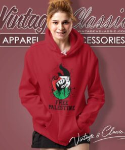 Free Palestine Hand Grunge Hoodie