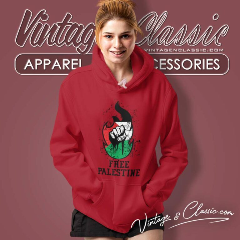 Free Palestine Hand Grunge Hoodie Free Palestine Hand Grunge Hoodie