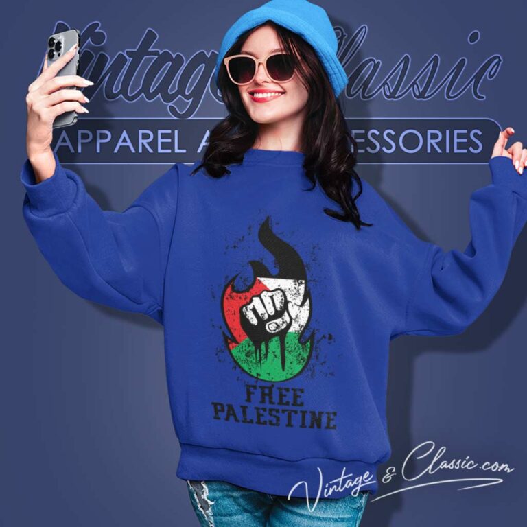 Free Palestine Hand Grunge Sweatshirt Free Palestine Hand Grunge Sweatshirt