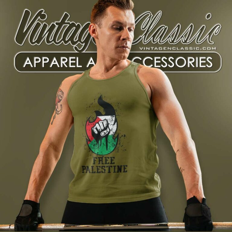 Free Palestine Hand Grunge Tank Top Racerback Free Palestine Hand Grunge Tank Top Racerback