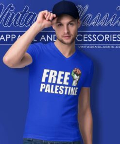 Free Palestine Shirt I Stand With Palestine Gaza Aid V Neck TShirt