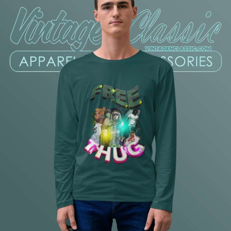 Free Thugger Young Thug Rapper Long Sleeve Tee Free Thugger Young Thug Rapper Long Sleeve Tee