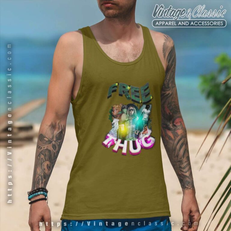 Free Thugger Young Thug Rapper Tank Top Racerback Free Thugger Young Thug Rapper Tank Top Racerback