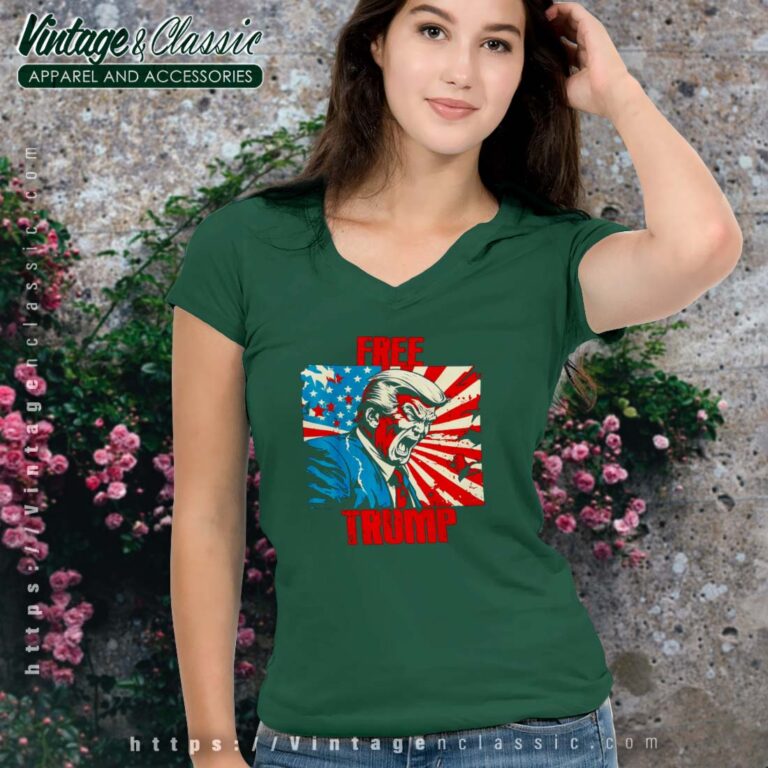 Free Trump Take Our Nation Back Vneck Free Trump Take Our Nation Back Vneck