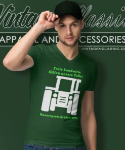 Freie Landwirte Fiillen Unsere Teller Bauernproteste 2023 2024 V Neck TShirt