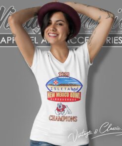 Fresno State Bulldogs 2023 Isleta New Mexico Bowl Albuquerque V Neck TShirt