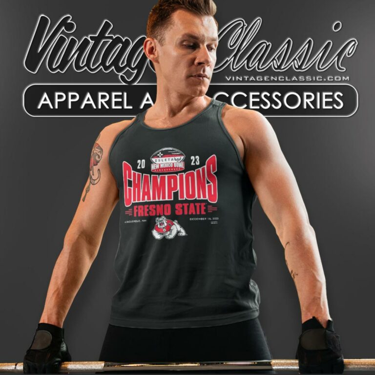 Fresno State Bulldogs Isleta New Mexico Bowl Champions 2023 Tank Top Racerback Fresno State Bulldogs Isleta New Mexico Bowl Champions 2023 Tank Top Racerback