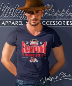 Fresno State Bulldogs Isleta New Mexico Bowl Champions 2023 V Neck TShirt