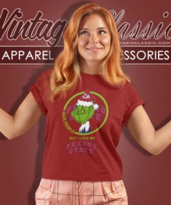 Fresno State Bulldogs Ncaa Christmas Grinch Shirt I Hate People But I Love My Fresno State Women TShirt